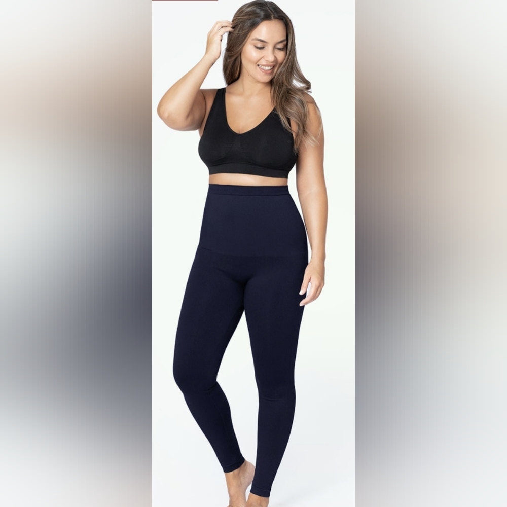 Empetua Women's High Waisted Shaping Black Leggings Size Medium